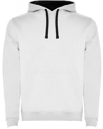 Roly Kapuzenpullover Urban Hooded Sweatshirt, Innen angeraut - Weiß