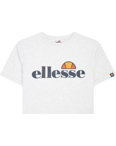 Ellesse T-Shirt - Crop-Top, Kurzarm, Crewneck - Grau