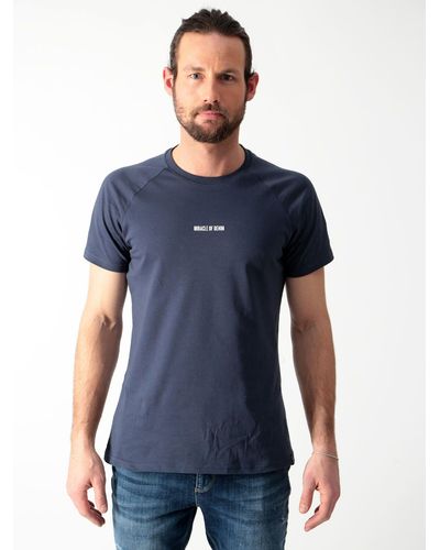 Miracle of Denim T-Shirt mit Logo - Blau
