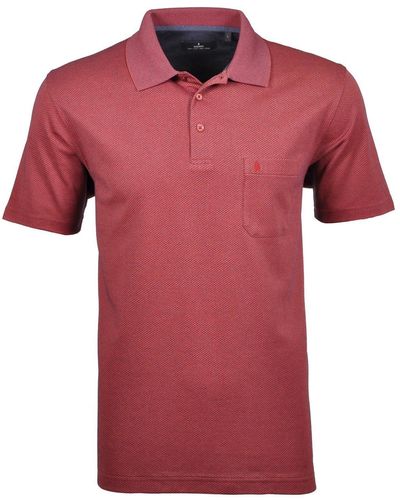 RAGMAN T-Shirt Polo fishnet - Rot