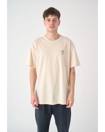 CLEPTOMANICX T-Shirt Sketch Gull mit lockerem Schnitt - Natur