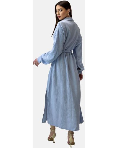 Elara Sommerkleid Maxikleid Kleid (1-tlg) - Blau