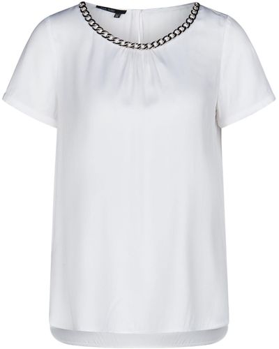 MARC AUREL Druckbluse Blusenshirt mit Kette - Weiß