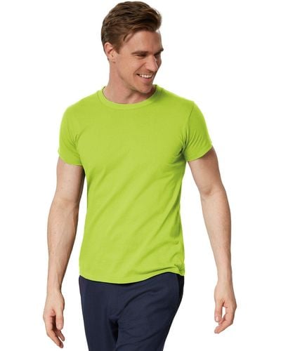 dressforfun T-Shirt Männer Rundhals - Grün