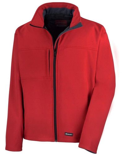 Result Softshelljacke Softshell Jacke Classic Basic Outdoor Übergangsjacke Zip - Rot