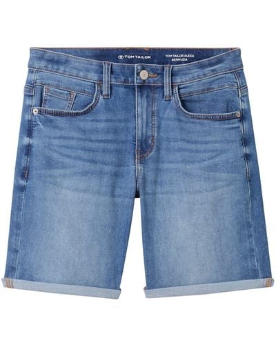 Tom Tailor Jeansshorts Shorts Kurze Hose (1-tlg) - Blau