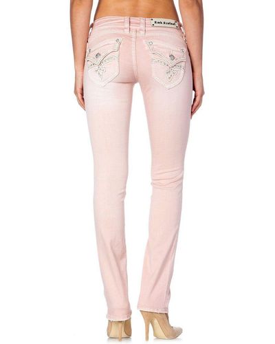 Rock Revival Straight-Jeans - Pink
