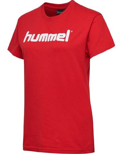 Hummel Go Cotton Logo T-Shirt Woman SS - Rot