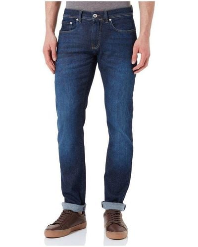 Pierre Cardin 5-Pocket-Jeans uni (1-tlg) - Blau