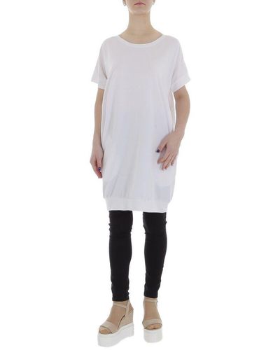 Ital-Design Tunikashirt Freizeit (85987301) Stretch Top & Shirt in Weiß