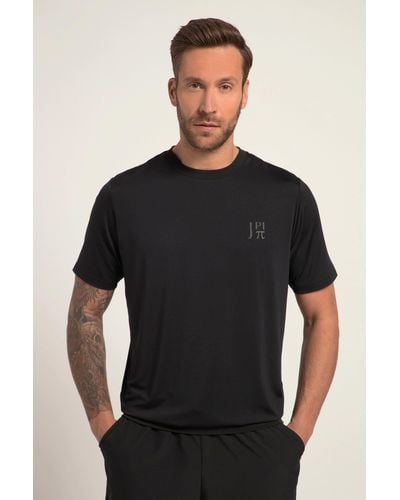 JP1880 T-Shirt FLEXNAMIC® Activewear Bauchfit - Schwarz
