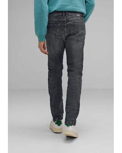 Street One Men Regular-fit-Jeans 5-Pocket-Style - Grau
