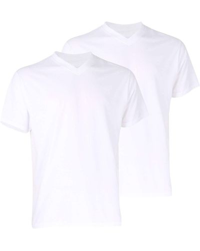 Götzburg Shirt (2-tlg) mit V-Ausschnitt, Premium-Qualität im 2er Pack - Weiß