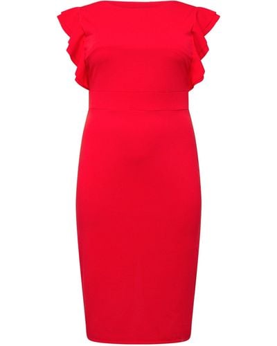 Wal-G Cocktailkleid RUSIE (1-tlg) Volant - Rot