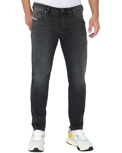 DIESEL Tapered-fit-Jeans Regular Röhrenjeans - Schwarz