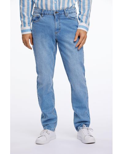 Lindbergh 5-Pocket-Jeans mit leichter Waschung - Blau