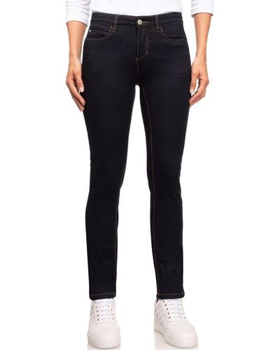 wonderjeans Fit-Jeans Classic-Slim Klassischer gerader Schnitt - Schwarz