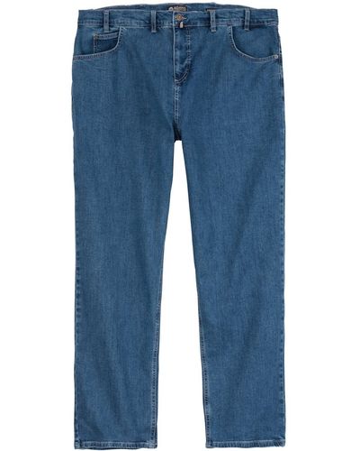 Adamo Große Größ Stretch-Jeans Bauchgrößen mittelblau Ohio