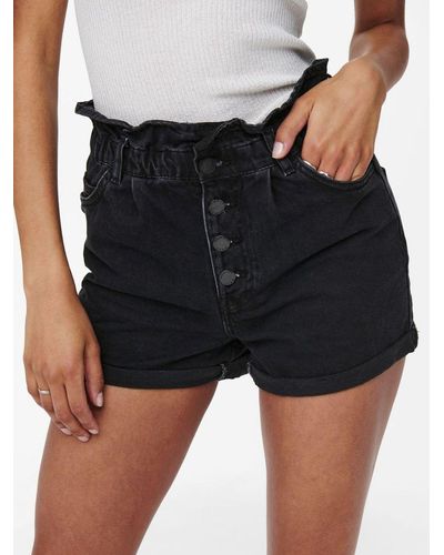 ONLY Jeansshorts Kurze Bermuda Denim Jeans Shorts mit elastischem Bund ONLCUBA - Schwarz