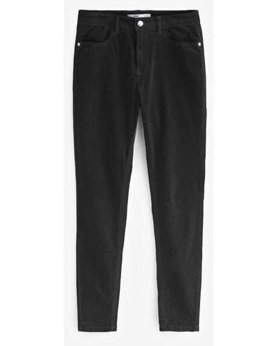 Next Fit- Skinny-Jeans aus Samt (1-tlg) - Schwarz