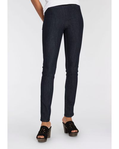 Arizona Skinny-fit-Jeans Mid Waist Comfort-Stretch - Blau