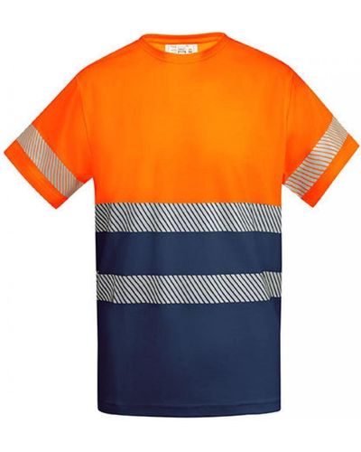 Roly Warnschutz- T-Shirt Tauri Arbeitsshirt - Orange