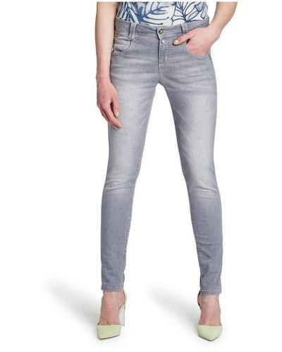 Betty Barclay 5-Pocket-Jeans grau (1-tlg) - Blau