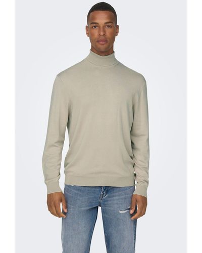 Only & Sons Strickpullover (1-tlg) - Natur