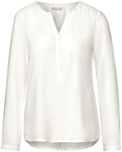 Street One Blusenshirt Style QR Bamika Solid - Weiß