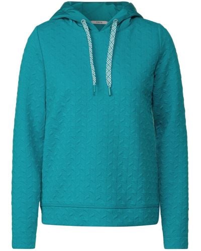 Cecil Matmix Structured Sweatshirt, frosted aqua blue - Blau