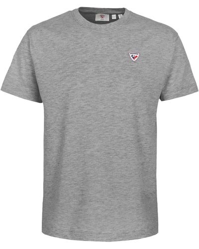 Rossignol T-Shirt Plain Tee mit markentypischem Hahn-Logo - Grau
