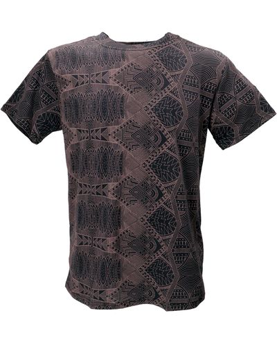Guru-Shop - mit psychodelischem Druck, Goa T-Shirt.. alternative Bekleidung - Schwarz