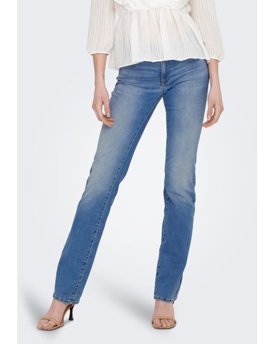 ONLY Straight-Jeans ONLALICIA REG STRT DNM DOT568 NOOS - Blau
