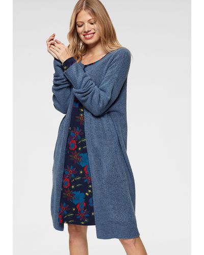 Aniston CASUAL Strickjacke im Oversize Look - Blau