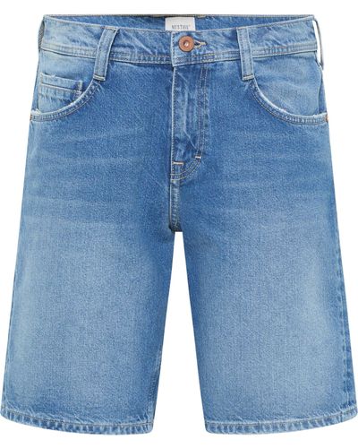 Mustang Slim-fit-Jeans Style Denver Shorts - Blau