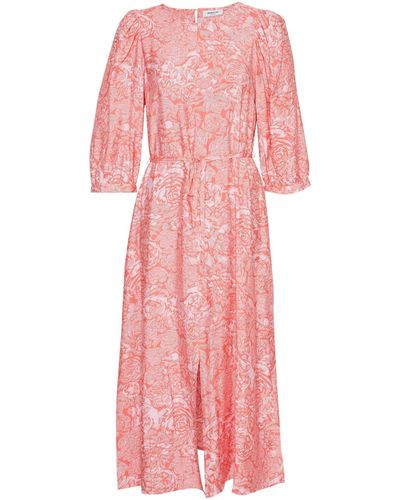 Moss Copenhagen Blusenkleid MSCHDivina Ladonna 3 4 Dress AOP - Pink