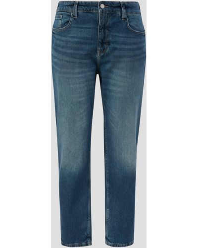 S.oliver Stoffhose Jeans Casby / Relaxed Fit / High Rise / Straight Leg Waschung - Blau