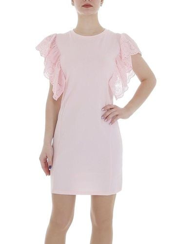 Ital-Design Sommerkleid Freizeit (86164401) Stretch Minikleid in Hellrosa - Pink
