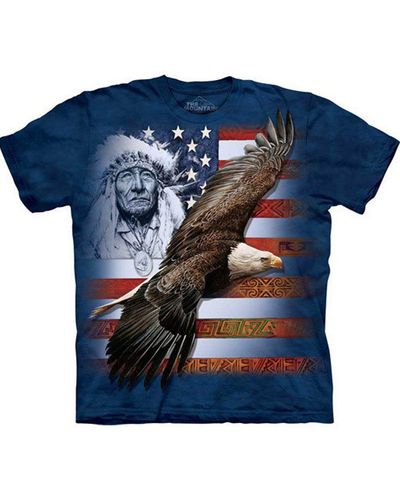 The Mountain T-Shirt Spirit Of America - Blau
