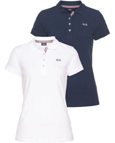 H.i.s. Poloshirt (2er-Pack) aus weicher Pique-Qualität - Blau