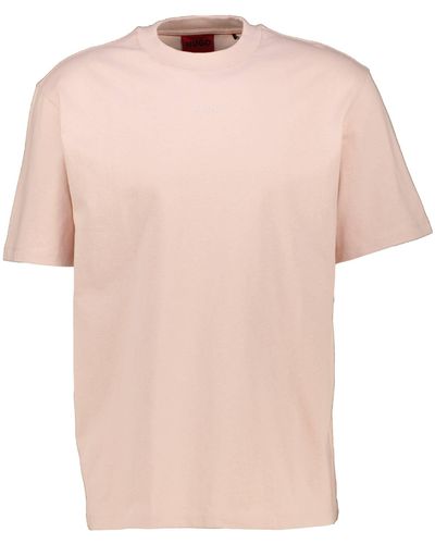 HUGO T-Shirt DAPOLINO Relaxed Fit (1-tlg) - Pink