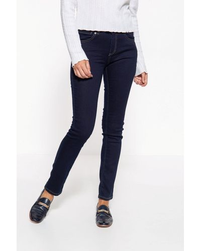 ATT Jeans ATT Slim-fit-Jeans Chloe mit kontrastierenden Absteppungen - Blau