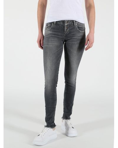 Miracle of Denim Slim-fit-Jeans Ulla Slim Fit Jeans (1-tlg) - Grau