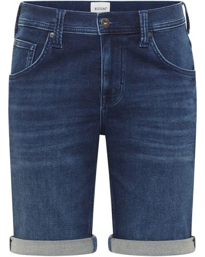 Mustang Slim-fit-Jeans Style Chicago Shorts Z - Blau