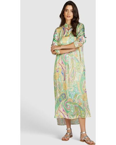 MARC AUREL Hemdblusenkleid mit Paisleyprint - Grün