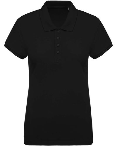 Kariban Poloshirt Polo Basic T-Shirt Pique Kurzarm - Schwarz