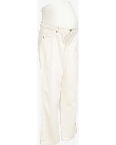 Next Umstandsjeans Verkürzte Slim Fit Jeans mit Überbauch-Bund (1-tlg) - Weiß