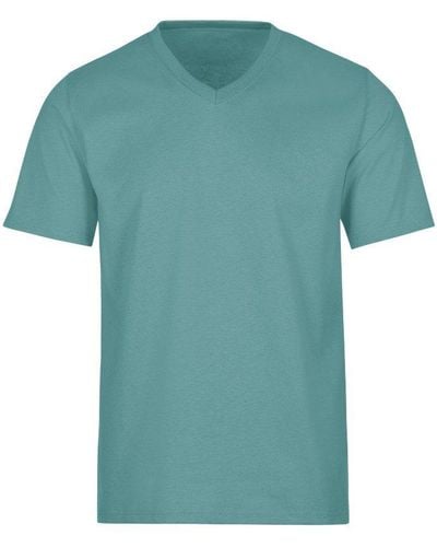 Trigema T- V-Shirt DELUXE Baumwolle (1-tlg) - Grün