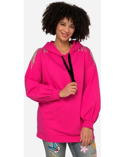 Angel of Style Sweatshirt Hoodie Kapuzensweater Schulter-Verzierung - Pink