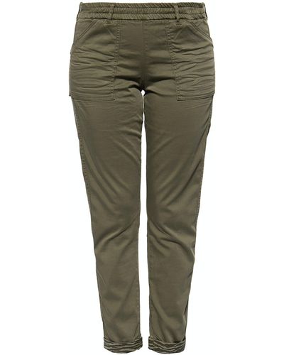 ATT Jeans Stretch-Hose Scarlett mit Beinaufschlag - Grün